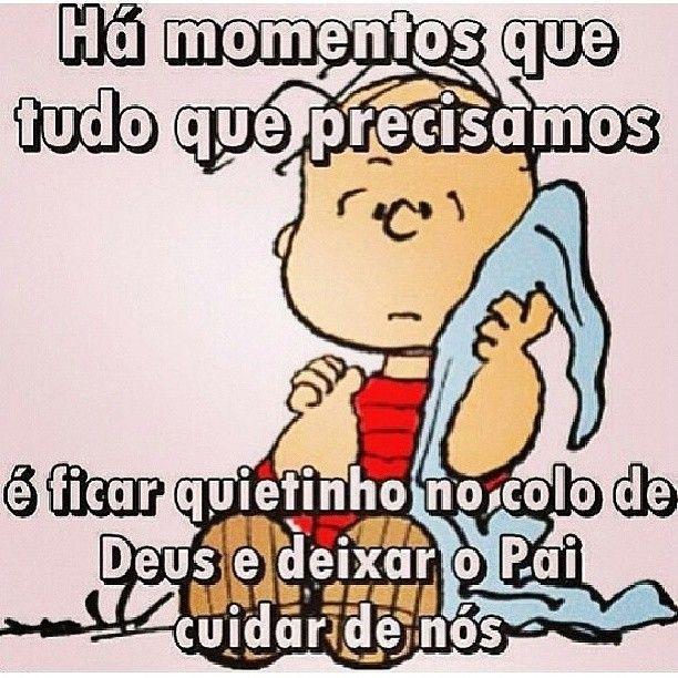 Há momentos que tudo que precisamos é ficar quietinho no colo de Deus e deixar o Pai cuidar de nós. - imagem