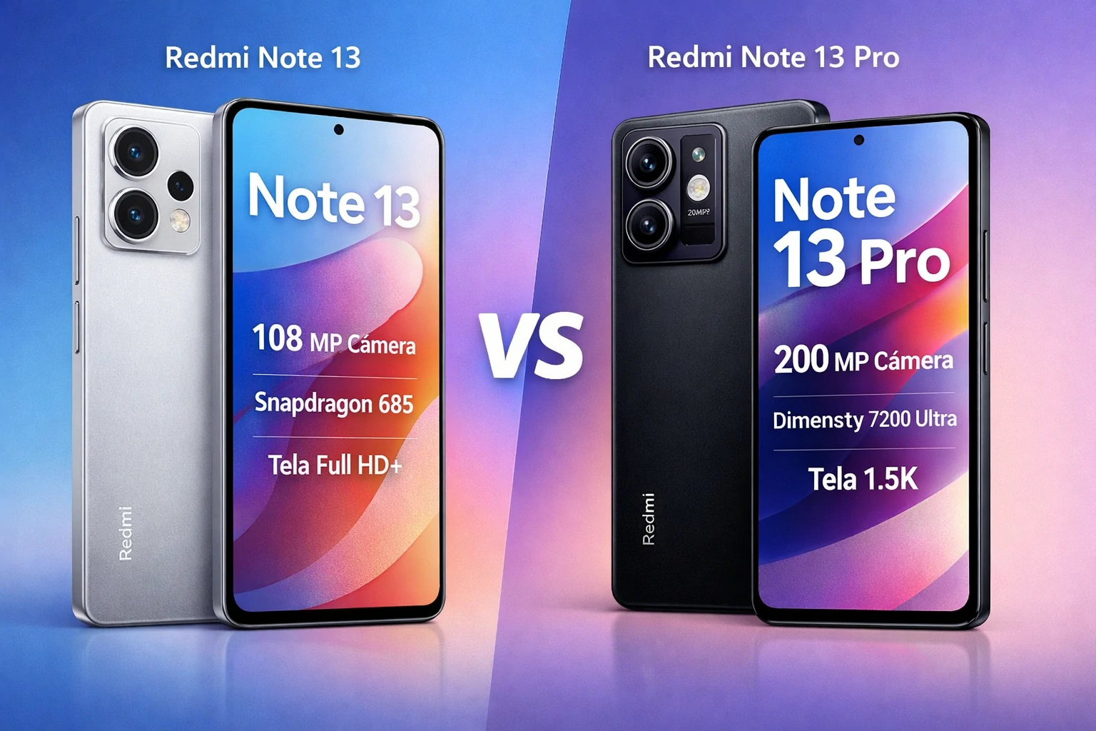 Redmi Note 13 vs 13 Pro: comparação completa para escolher o melhor