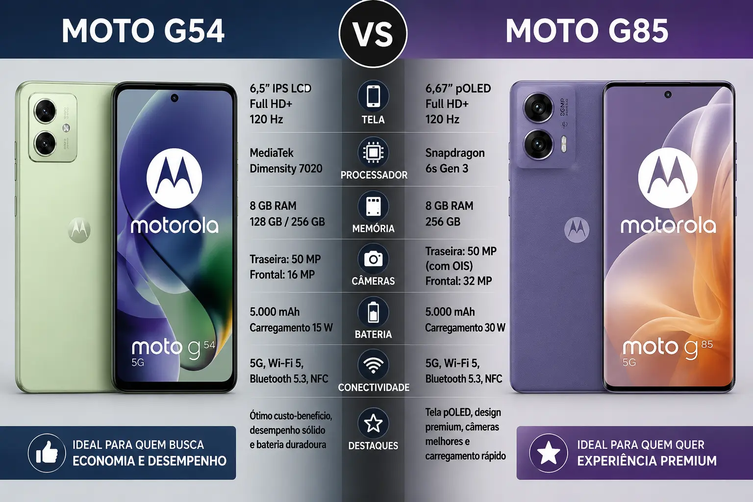 Moto G54 vs G85