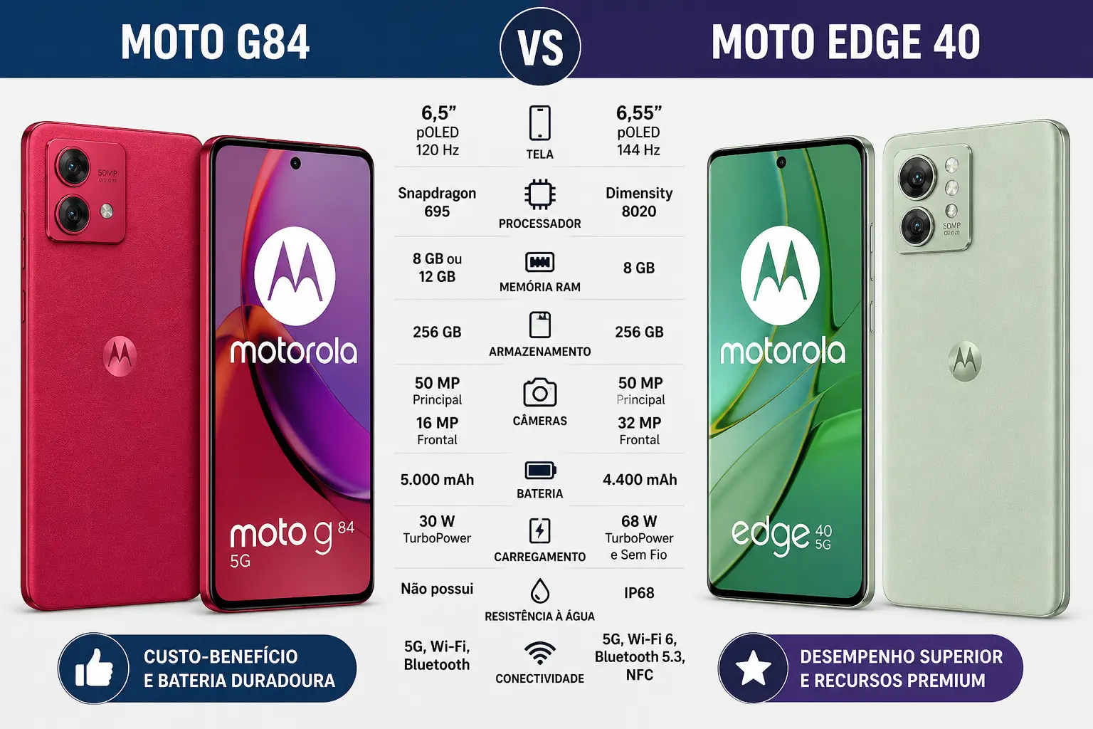 Moto G84 vs Edge 40